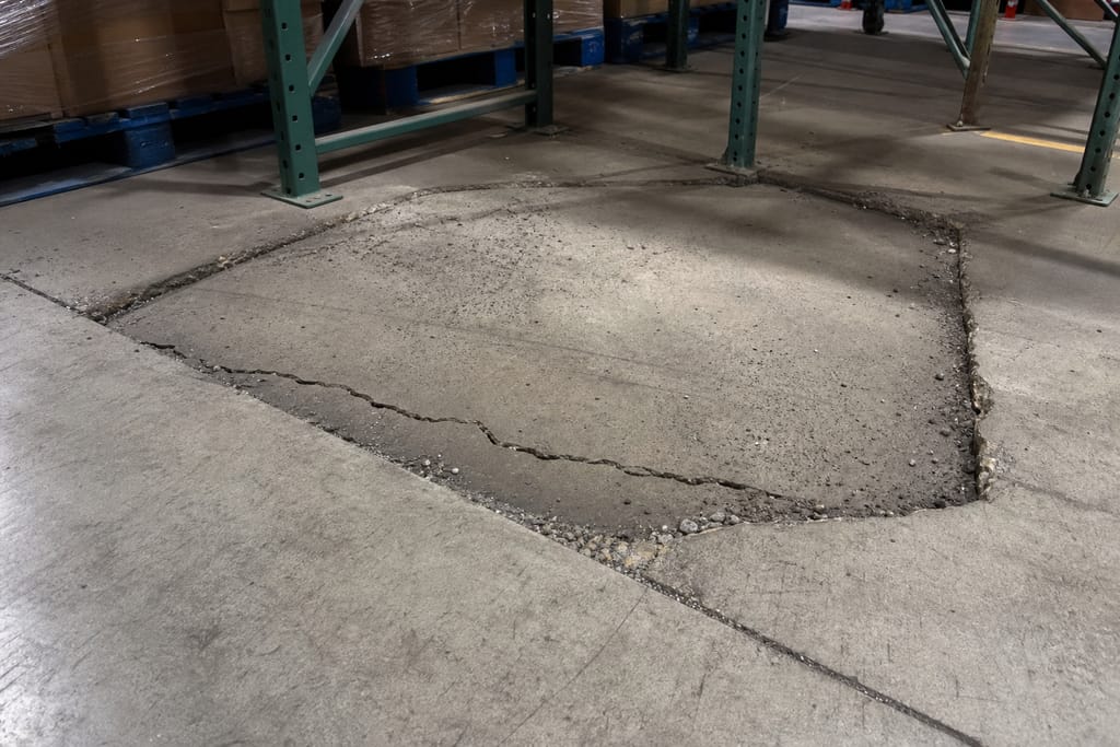 Warehouse Floor Slab Repair photo